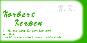 norbert kerpen business card